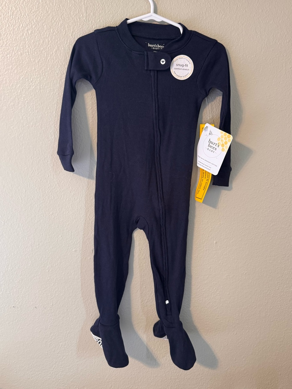 NWT Navy Blue Burt’s Bees Sleeper Size 12M